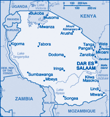 Map of Tanzania