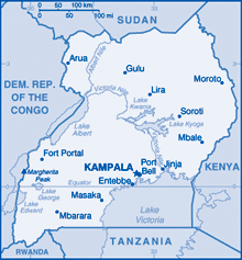 Map of Uganda