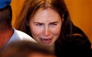 Amanda Knox after verdict read