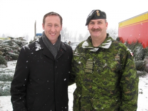 Minister of Defence, Peter MacKay with Col Gregory Burt (Archive Photo)