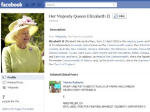 The Queen's unofficial Facebook page