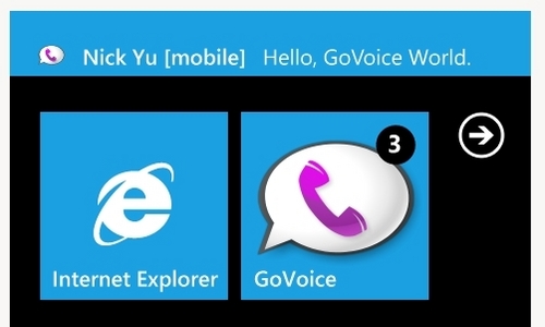 Govoice on Windows Phone 7
