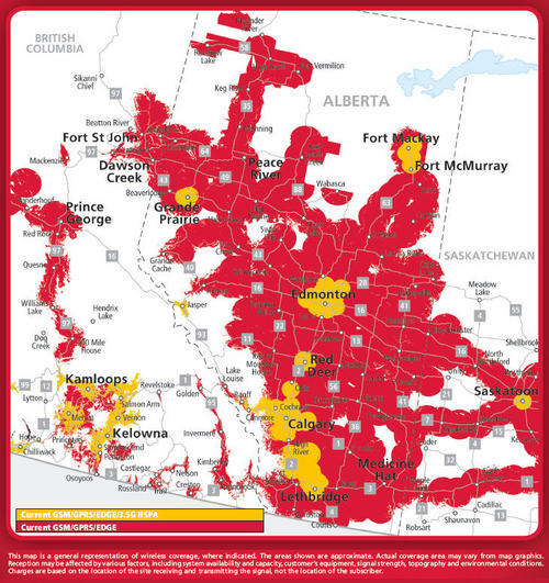 Rogers Wireless coverage in Alberta