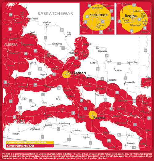 Rogers Wireless coverage in Saskatchewan