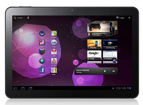 Screenshot of the Galaxy Tab 10.1, a tablet running Honeycomb with improved reviews vs. older android tablets