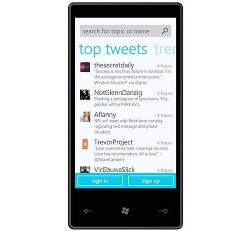 Twitter on Windows Phone 7