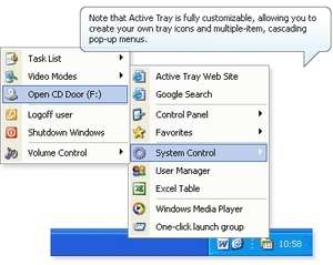 Active Tray Screenshot