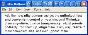 Actual Title Buttons Screenshot