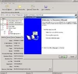 Address Book Recovery Screenshot