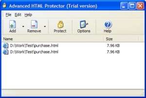 Advanced HTML Protector Screenshot