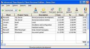 Clocks Organizers Calendars - Screenshot for Advanced Time Reports Personal