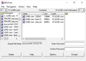 Encryption Software - Screenshot for AES Free