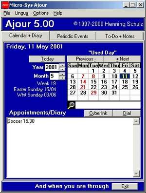 Organizers and PIM Software - Screenshot for Ajour