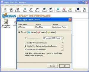 Printing Programs - Screenshot for Alagus Print Port Manager