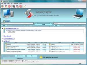 Allway Sync Screenshot