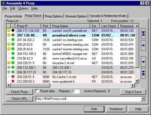 Anonymity 4 Proxy Screenshot