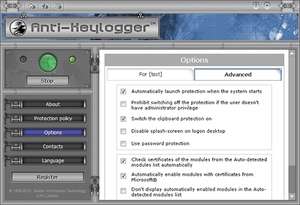 Anti-keylogger Screenshot