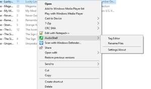 File Organizers - Screenshot for AudioShell