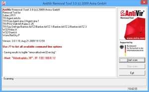 Avira AntiVir Removal Tool Screenshot
