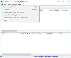 Hardware Diagnostics - Screenshot for BlueScreenView