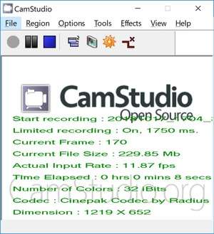 CamStudio Screenshot
