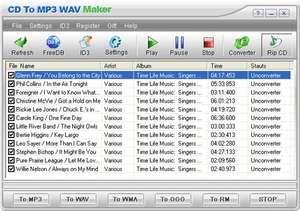 CD to MP3 WAV Maker Screenshot