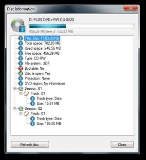 CD and DVD Utilities - Screenshot for CDBurnerXP