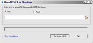 Windows Security and Privacy - Screenshot for Chaos MD5