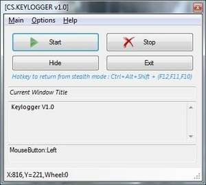 Keyloggers - Screenshot for CS.Keylogger
