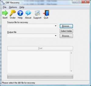 DBF Recovery Screenshot