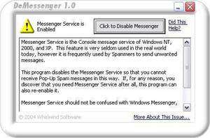 Spam Filters - Screenshot for DeMessenger