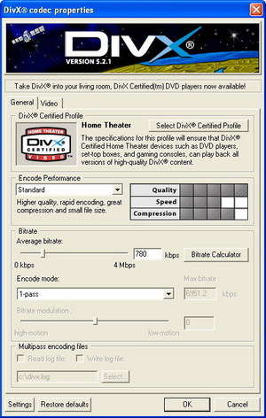 Video Players - Screenshot for DivX Codec for Windows 98 and ME