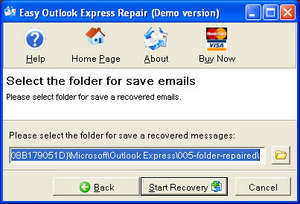 MS Outlook Express Repair Software Screenshot