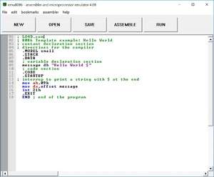 Emu8086 - Microprocessor Emulator and 8086 Assembl Screenshot