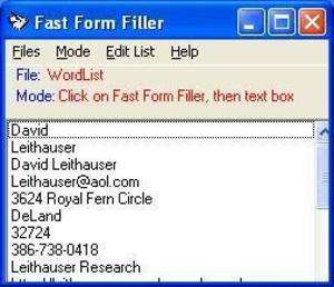 Fast Form Filler Screenshot
