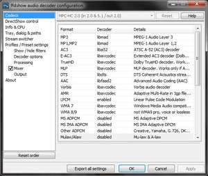 FFDSHOW (All in one codec) Screenshot