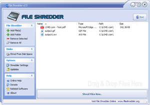 System Cleaners - Screenshot for File Shredder