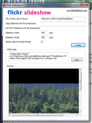 Album and Slideshow Creators - Screenshot for Flickr Slideshow Creator