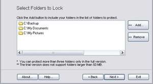 Folder Password Screenshot