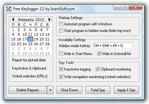 Keyloggers - Screenshot for Free Keylogger
