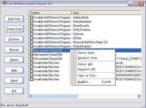 Registry Cleaners - Screenshot for Free Window Registry Repair