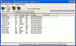 Compression - Screenshot for FreeZip