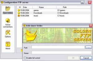 FTP Programs - Screenshot for Golden FTP server