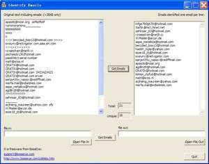 Email Tools - Screenshot for Identify Emails - Collect emails