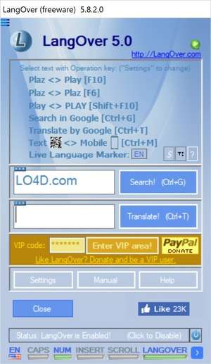 Translator - Screenshot for LangOver