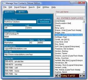 Organizers and PIM Software - Screenshot for Manage Your Contacts
