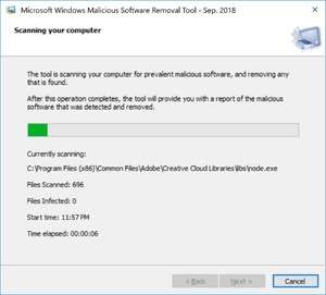 Spyware Removal - Screenshot for Microsoft Malicious Software Removal Tool