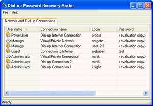 Network and Dial-up Password Revealer Screenshot