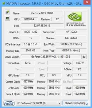 Drivers - Screenshot for NVIDIA Inspector