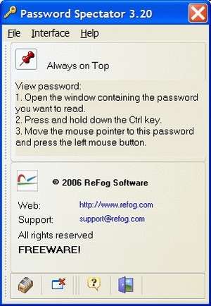 Password Tools - Screenshot for Password Spectator